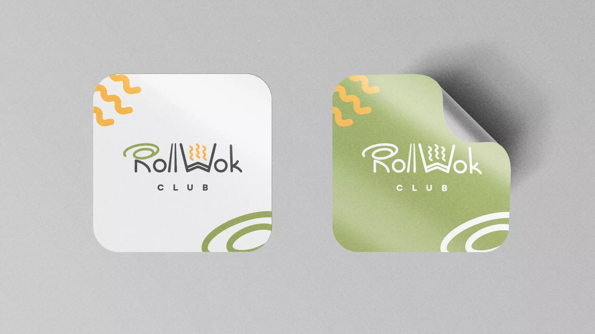 Разработка логотипа и фирменного стиля суши-бара «Roll Wok Club» в Лаишево